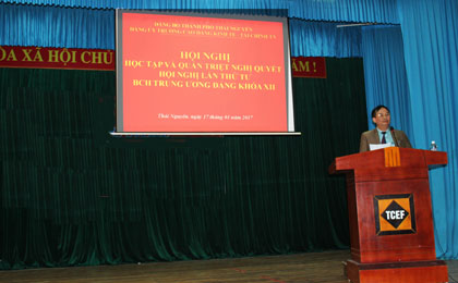 Đảng bộ nhà trường tổ chức hội nghị quán triệt Nghị quyết Trung ương 4 khóa XII 